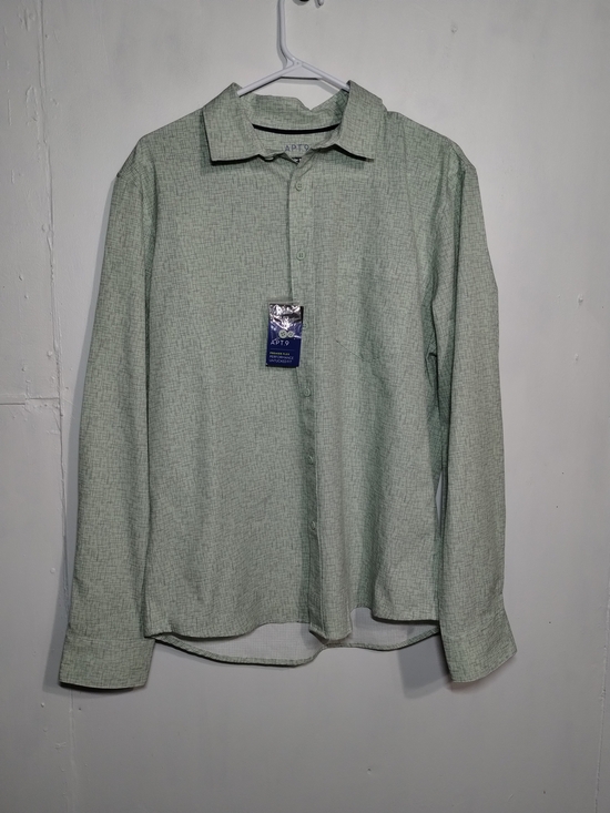 Apt. 9 Other - Apt. 9 Men’s Long-Sleeve Button-Down Shirt in Sage Green